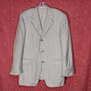 CANALI SAKS FIFTH AVENUE 3 Button Long Sleeve 55% SILK 45% Wool Blazer Men's